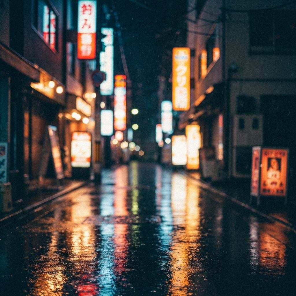 夜雨东京